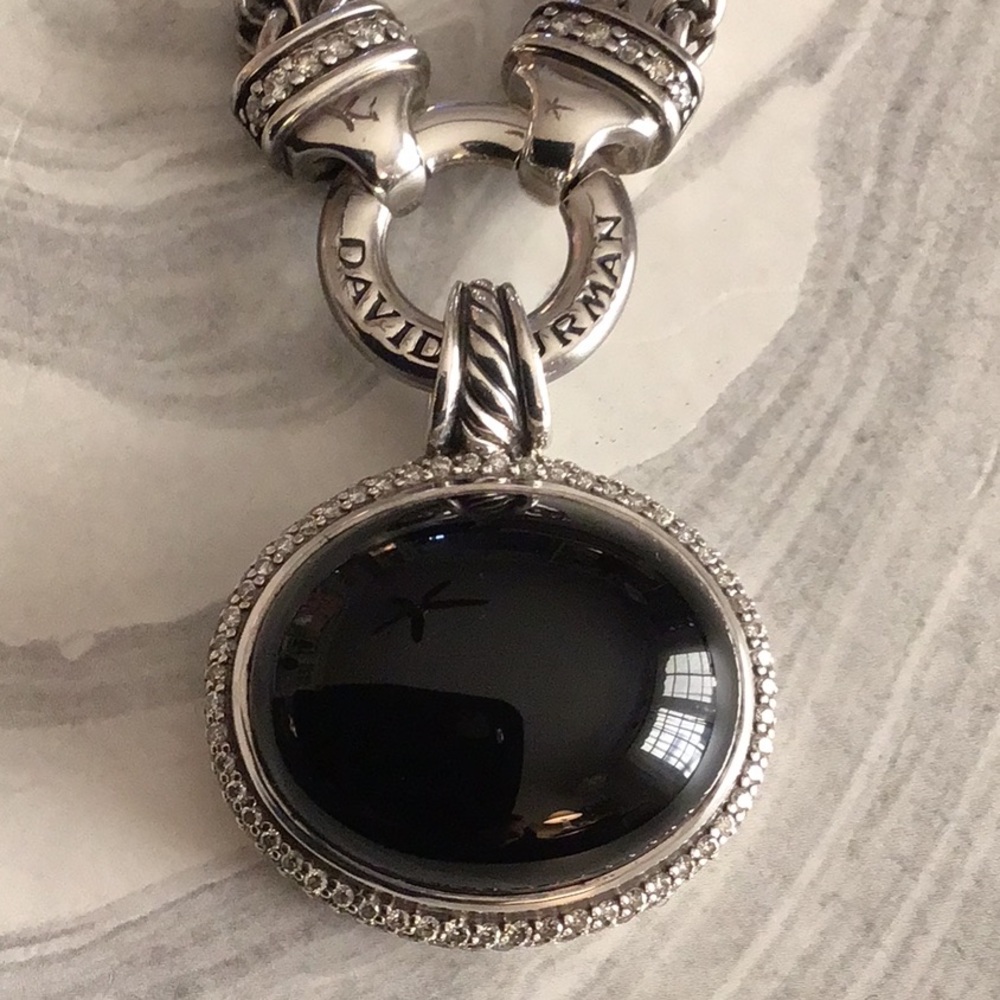 DAVID YURMAN ENHANCER BLACK ONYX and DIAMONDS